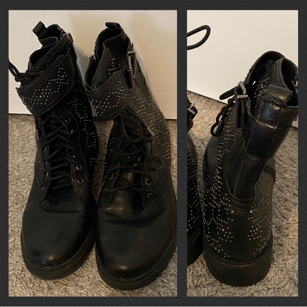 Vince Camuto leather cut boots